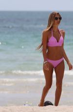 MELISSA CASTAGNOLI in Pink Bikini at a Beach in Miami