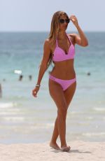MELISSA CASTAGNOLI in Pink Bikini at a Beach in Miami