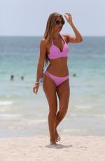 MELISSA CASTAGNOLI in Pink Bikini at a Beach in Miami