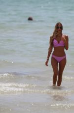 MELISSA CASTAGNOLI in Pink Bikini at a Beach in Miami