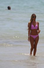 MELISSA CASTAGNOLI in Pink Bikini at a Beach in Miami