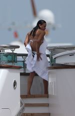 MICHELLE RODRIGUEZ in Bikini on a Boat in Formentera 07/08/2015