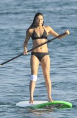 MICHELLE RODRIGUEZ in Bikini Paddleboarding in Sardinia 08/04/2015 (lq tag)