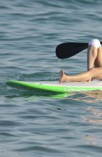 MICHELLE RODRIGUEZ in Bikini Paddleboarding in Sardinia 08/04/2015 (lq tag)