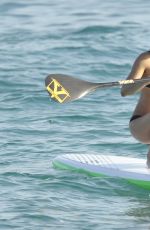MICHELLE RODRIGUEZ in Bikini Paddleboarding in Sardinia 08/04/2015 (lq tag)