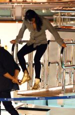 MICHELLE RODRIGUEZ Partying on a Boat in Ibiza 08/07/2015