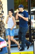 MILA KUNIS and Ashton Kutcher at a Spa in Studio City 08/05/2015