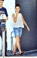 MILA KUNIS and Ashton Kutcher at a Spa in Studio City 08/05/2015