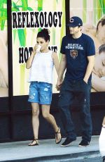 MILA KUNIS and Ashton Kutcher at a Spa in Studio City 08/05/2015