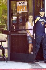 MILA KUNIS and Ashton Kutcher at a Spa in Studio City 08/05/2015