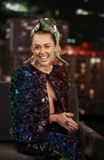 MILEY CYRUS at Jimmy Kimmel Live in Hollywood 08/27/2015