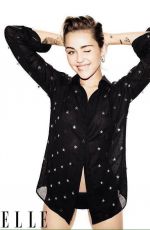 MILEY CYRUS in Elle Magazine, UK October 2015 Issue