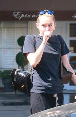 MILEY CYRUS Leaves Epione Cosmetic Laser Center in Beverly Hills 08/13/2015