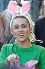 MILEY CYRUS Leaves Jimmy Kimmel Live in Los Angeles 08/26/2015