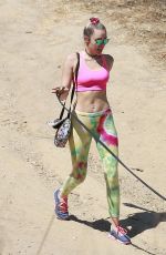 MILEY CYRUS Out Hiking in Hollywood Hills 08/29/2015