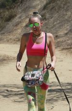 MILEY CYRUS Out Hiking in Hollywood Hills 08/29/2015