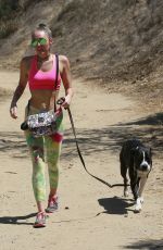 MILEY CYRUS Out Hiking in Hollywood Hills 08/29/2015