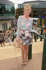 MILLIE MACKINTOSH and LAURA WHITMORE at Evian Live Young Suite on the Opening Day of Wimbledon in London