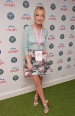 MILLIE MACKINTOSH and LAURA WHITMORE at Evian Live Young Suite on the Opening Day of Wimbledon in London