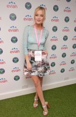 MILLIE MACKINTOSH and LAURA WHITMORE at Evian Live Young Suite on the Opening Day of Wimbledon in London