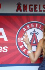 NINA AGDAL at Angel Stadium in Anaheim 08/17/2015