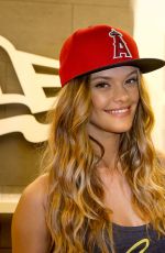 NINA AGDAL at Angel Stadium in Anaheim 08/17/2015
