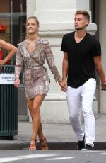NINA AGDAL Out and About in New York 08/08/2015