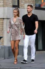 NINA AGDAL Out and About in New York 08/08/2015