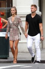 NINA AGDAL Out and About in New York 08/08/2015