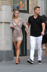 NINA AGDAL Out and About in New York 08/08/2015