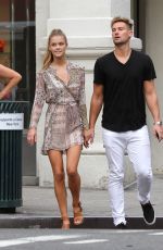 NINA AGDAL Out and About in New York 08/08/2015