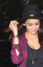 NINA DOBREV Arrives at Taylor Swift