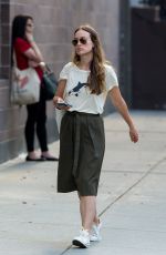 OLIVIA WILDE Out and About in New York 08/25/2015