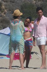 PAGET BREWSTER in Swimsuit on the Set of Grandfathered in Malibu 08/10/2015