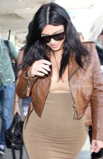 Pregnant KIM KARDASHIAN at LAX Airport in Los Angeles 08/03/2015
