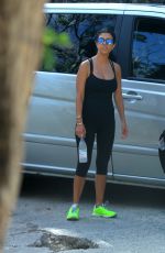 Pregnant KIM KARDASHIAN in Tights Workout at Vacationing in St. Barts 08/18/2015