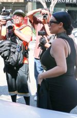 Pregnant KIM KARDASHIAN Out and About in Los Angeles 08/24/2015