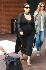 Pregnant KIM KARDASHIAN Out and About in Los Angeles 08/24/2015