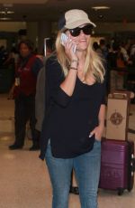 REESE WITHERSPOON in Jeans Arrives at Los Angeles International Airport 08/26/2015