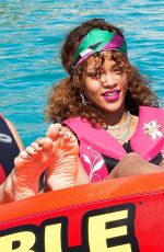 RIHANNA in Bikini at a Boat in Barbados 08/07/2015