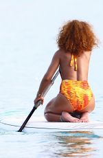 RIHANNA in Swimsuit Paddleboarding in Barbados 08/05/2015