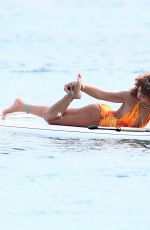 RIHANNA in Swimsuit Paddleboarding in Barbados 08/05/2015