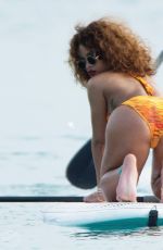 RIHANNA in Swimsuit Paddleboarding in Barbados 08/05/2015