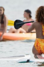 RIHANNA in Swimsuit Paddleboarding in Barbados 08/05/2015