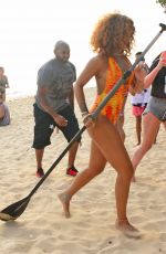 RIHANNA in Swimsuit Paddleboarding in Barbados 08/05/2015