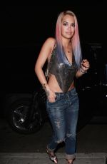 RITA ORA Arrives at The Warwick Nightclub in Hollywood 08/19/2015