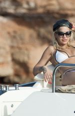 RITA ORA in Bikini on a Yacht in Ibiza 08/03/2015