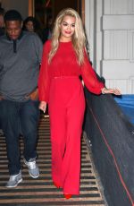 RITA ORA Leaves Nobu Restaurant in New York 08/12/2015