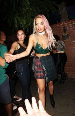 RITA ORA Leaves The Abbey in Los Angeles 08/28/2015