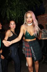 RITA ORA Leaves The Abbey in Los Angeles 08/28/2015